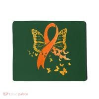Multiple Sclerosis Awareness Orange Ribbon Butterfly Fighter Mousepad thumb 0