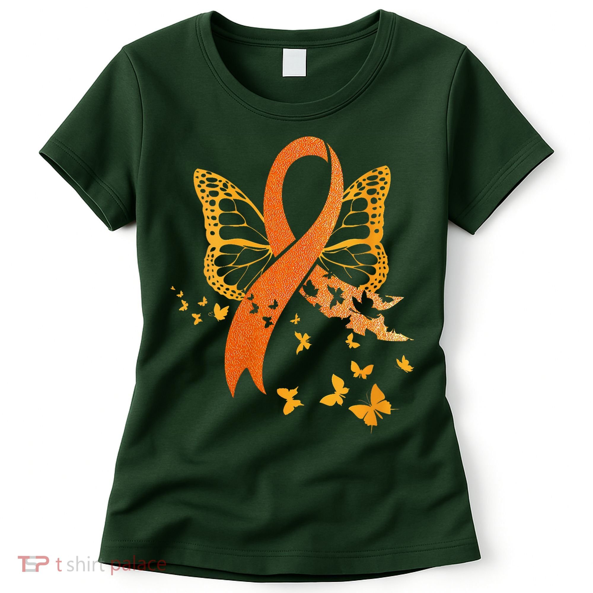 Multiple Sclerosis Awareness Orange Ribbon Butterfly Fighter Women's T-Shirt