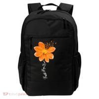 Multiple Sclerosis Awareness Orange Flower Ribbon Faith Hope Backpack thumb 0