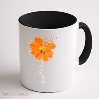 Multiple Sclerosis Awareness Orange Flower Ribbon Faith Hope Coffee Mug thumb 1