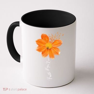 Multiple Sclerosis Awareness Orange Flower Ribbon Faith Hope Coffee Mug