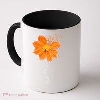 Multiple Sclerosis Awareness Orange Flower Ribbon Faith Hope Coffee Mug thumb 0
