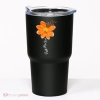 Multiple Sclerosis Awareness Orange Flower Ribbon Faith Hope Tumbler thumb 0