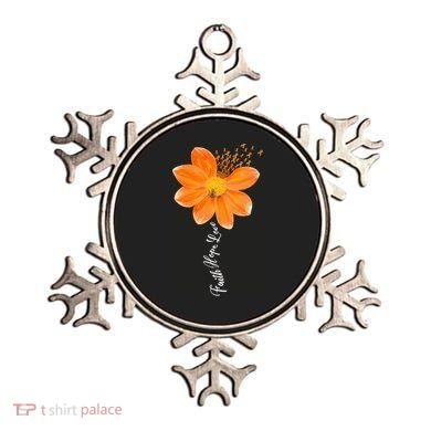 Multiple Sclerosis Awareness Orange Flower Ribbon Faith Hope Ornament
