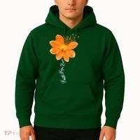Multiple Sclerosis Awareness Orange Flower Ribbon Faith Hope Hoodie thumb 2