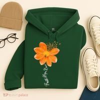 Multiple Sclerosis Awareness Orange Flower Ribbon Faith Hope Hoodie thumb 4