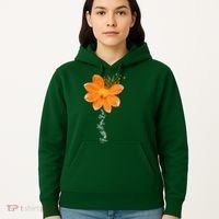 Multiple Sclerosis Awareness Orange Flower Ribbon Faith Hope Hoodie thumb 5