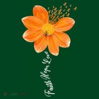 Multiple Sclerosis Awareness Orange Flower Ribbon Faith Hope Sweatshirt thumb 3
