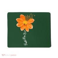 Multiple Sclerosis Awareness Orange Flower Ribbon Faith Hope Mousepad thumb 0