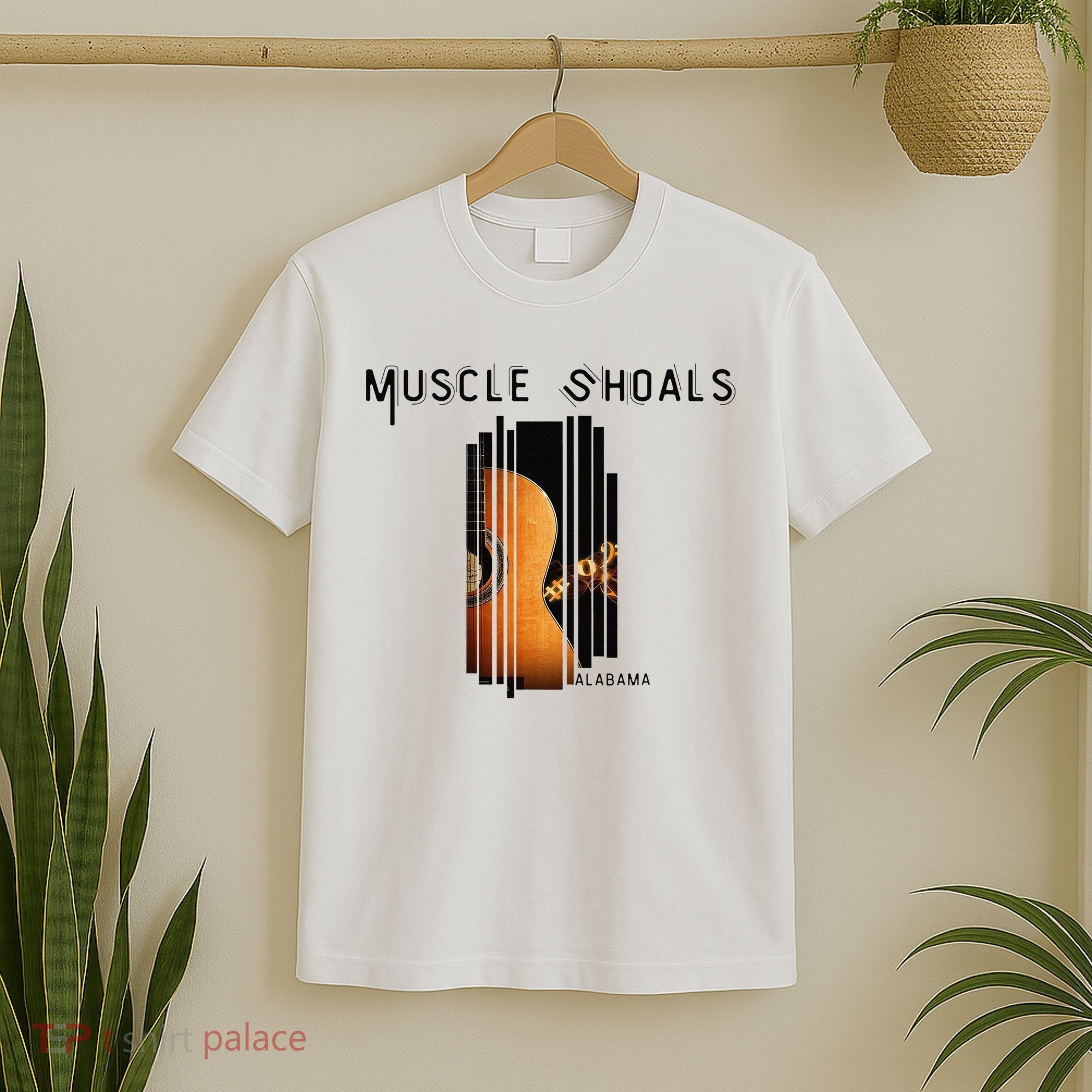 Muscle Shoals Alabama AL Distressed Grunge Text Music City T-Shirt