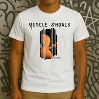 Muscle Shoals Alabama AL Distressed Grunge Text Music City T-Shirt thumb 3