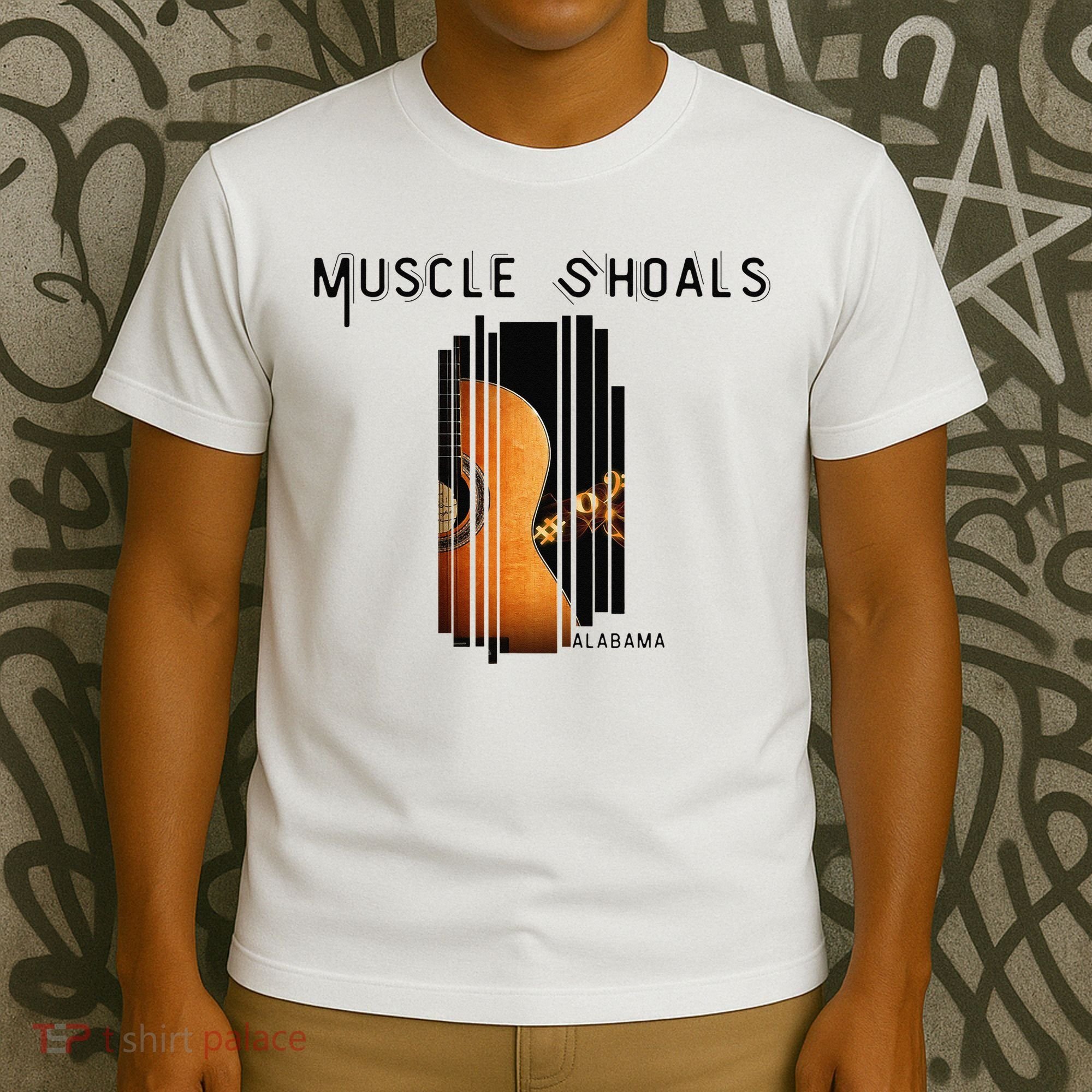 Muscle Shoals Alabama AL Distressed Grunge Text Music City T-Shirt