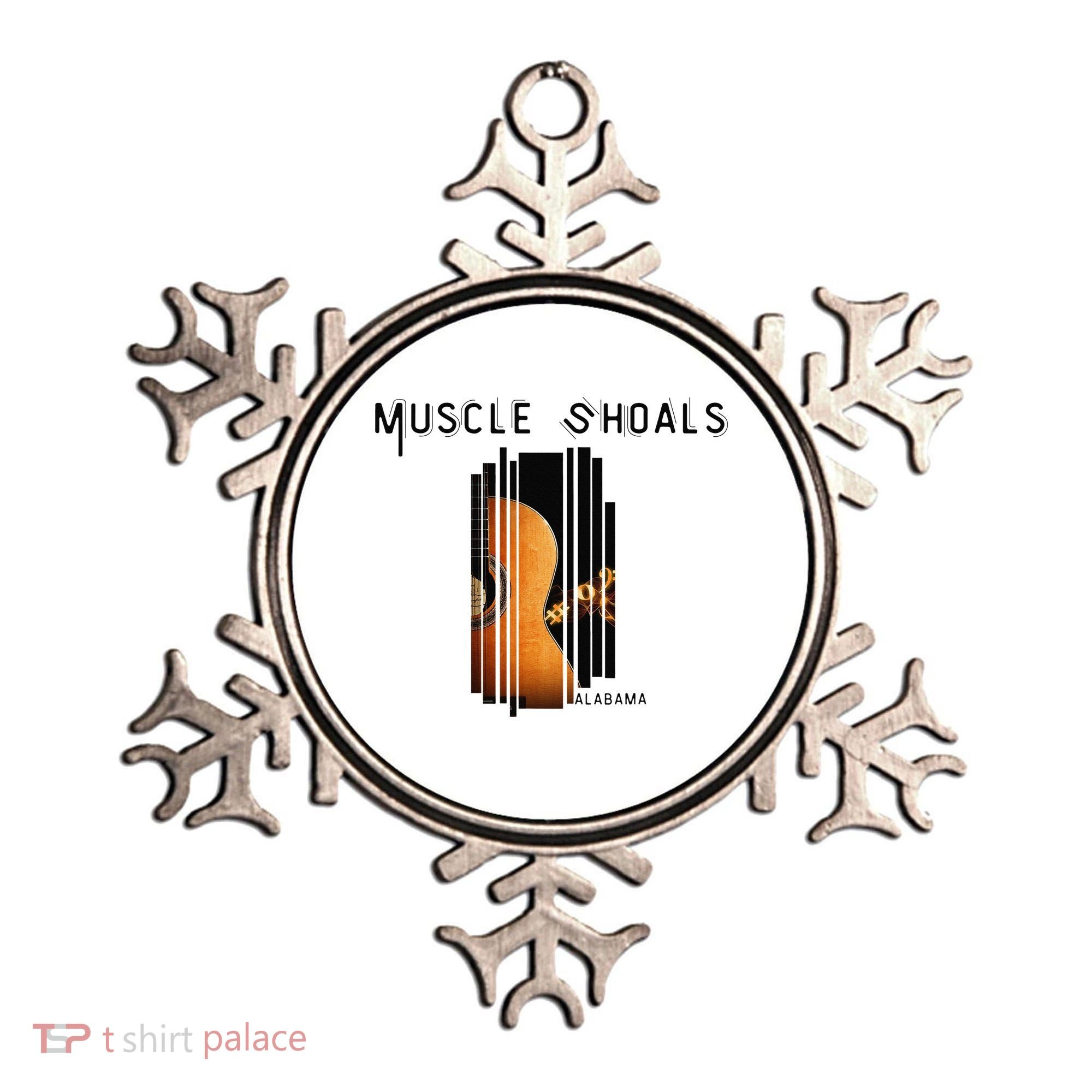 Muscle Shoals Alabama AL Distressed Grunge Text Music City Ornament