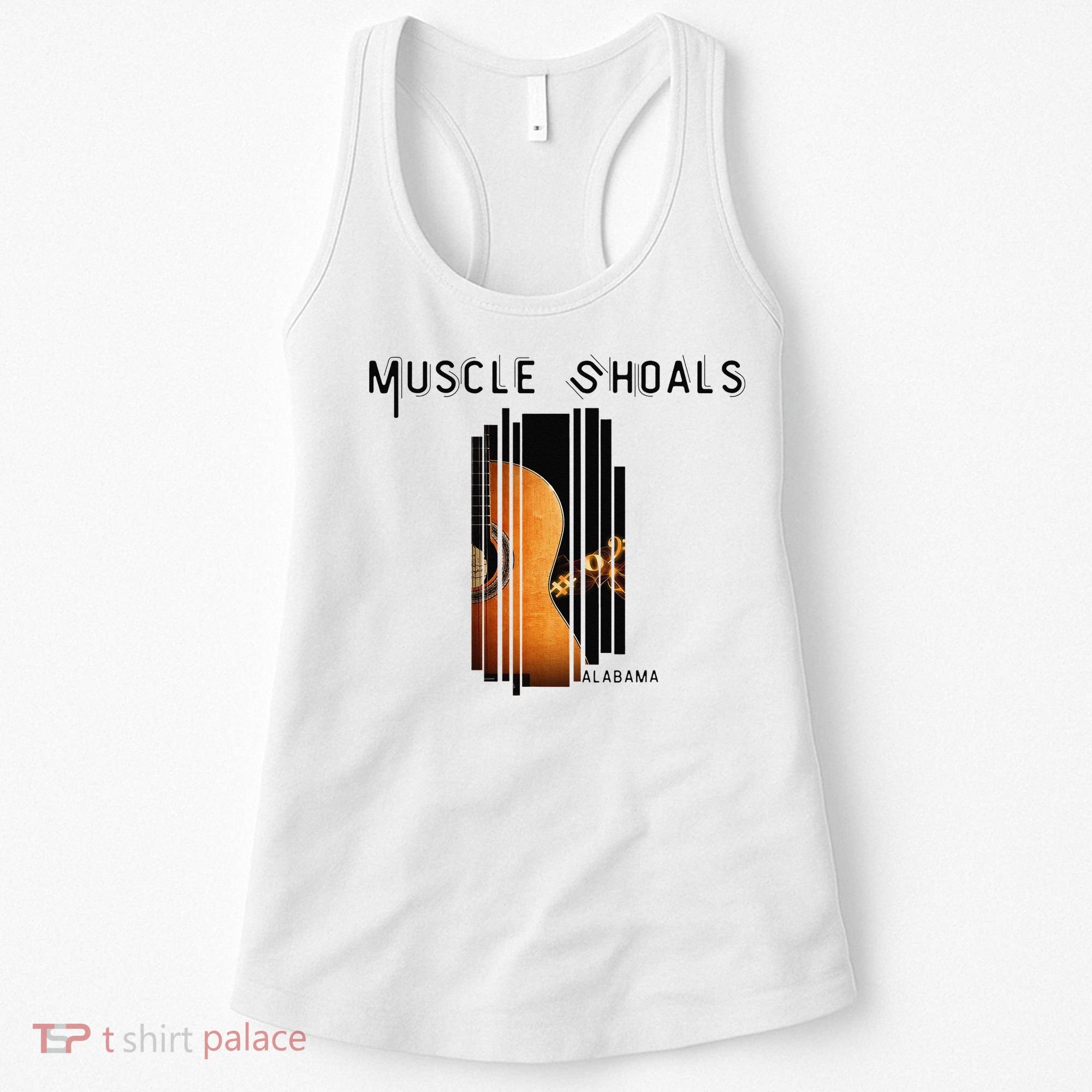 Muscle Shoals Alabama AL Distressed Grunge Text Music City Women's Tank Top