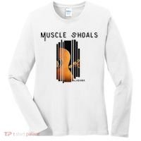 Muscle Shoals Alabama AL Distressed Grunge Text Music City Women's Long Sleeve Shirt thumb 0