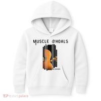 Muscle Shoals Alabama AL Distressed Grunge Text Music City Kids Hoodie thumb 0