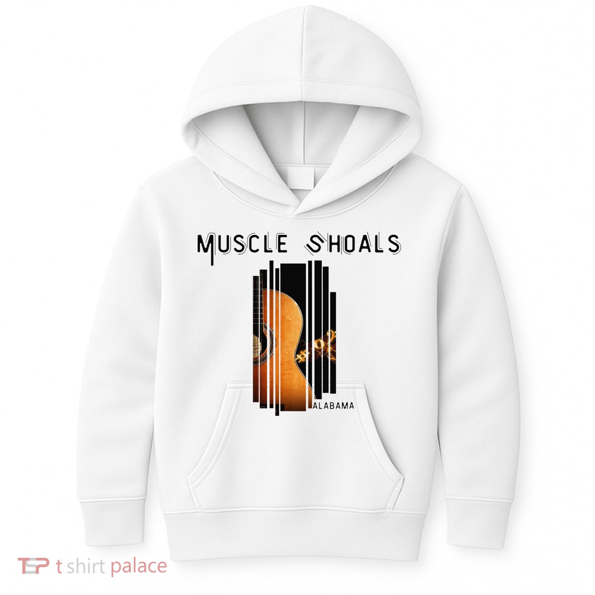 Muscle Shoals Alabama AL Distressed Grunge Text Music City Kids Hoodie