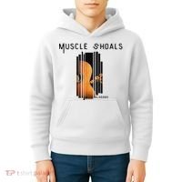 Muscle Shoals Alabama AL Distressed Grunge Text Music City Kids Hoodie thumb 4