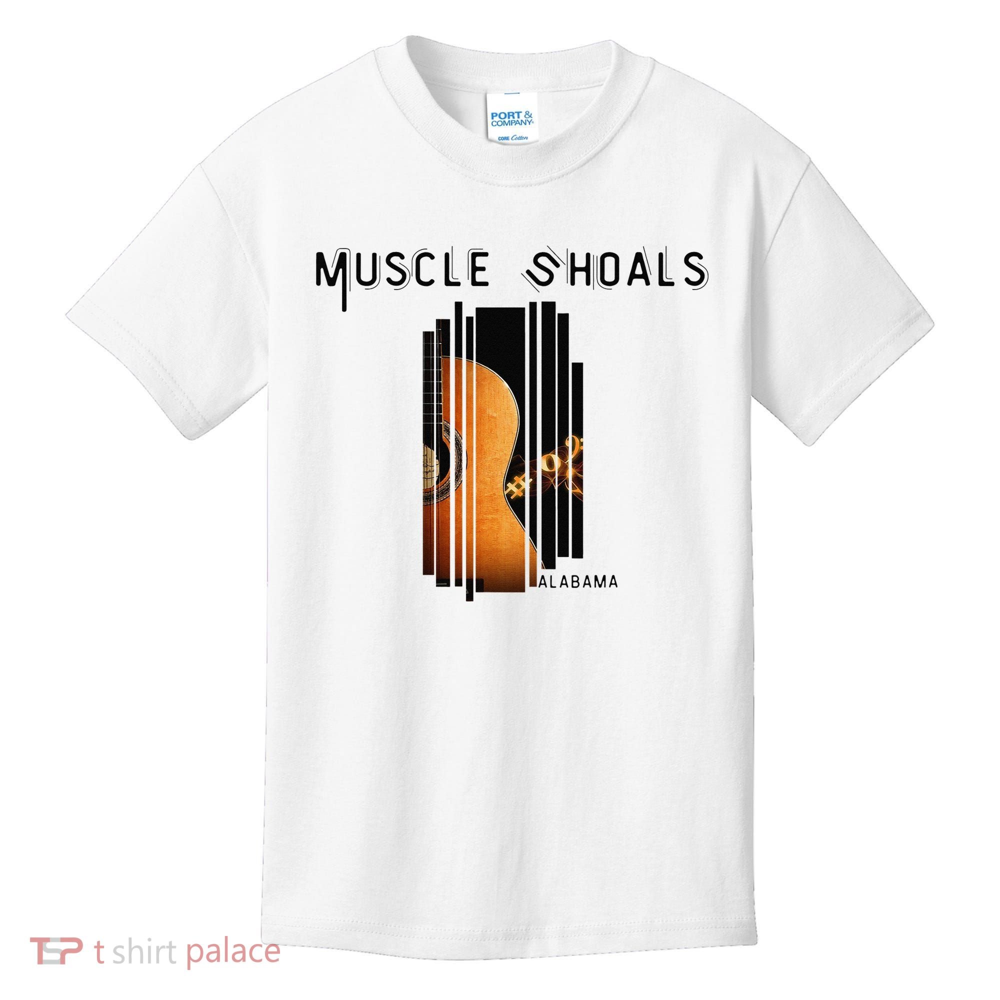 Muscle Shoals Alabama AL Distressed Grunge Text Music City Kids T-Shirt
