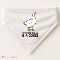 My Spirit Animal Is A Goose USA-Made Doggie Bandana thumb 0