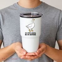 My Spirit Animal Is A Goose Tumbler thumb 2