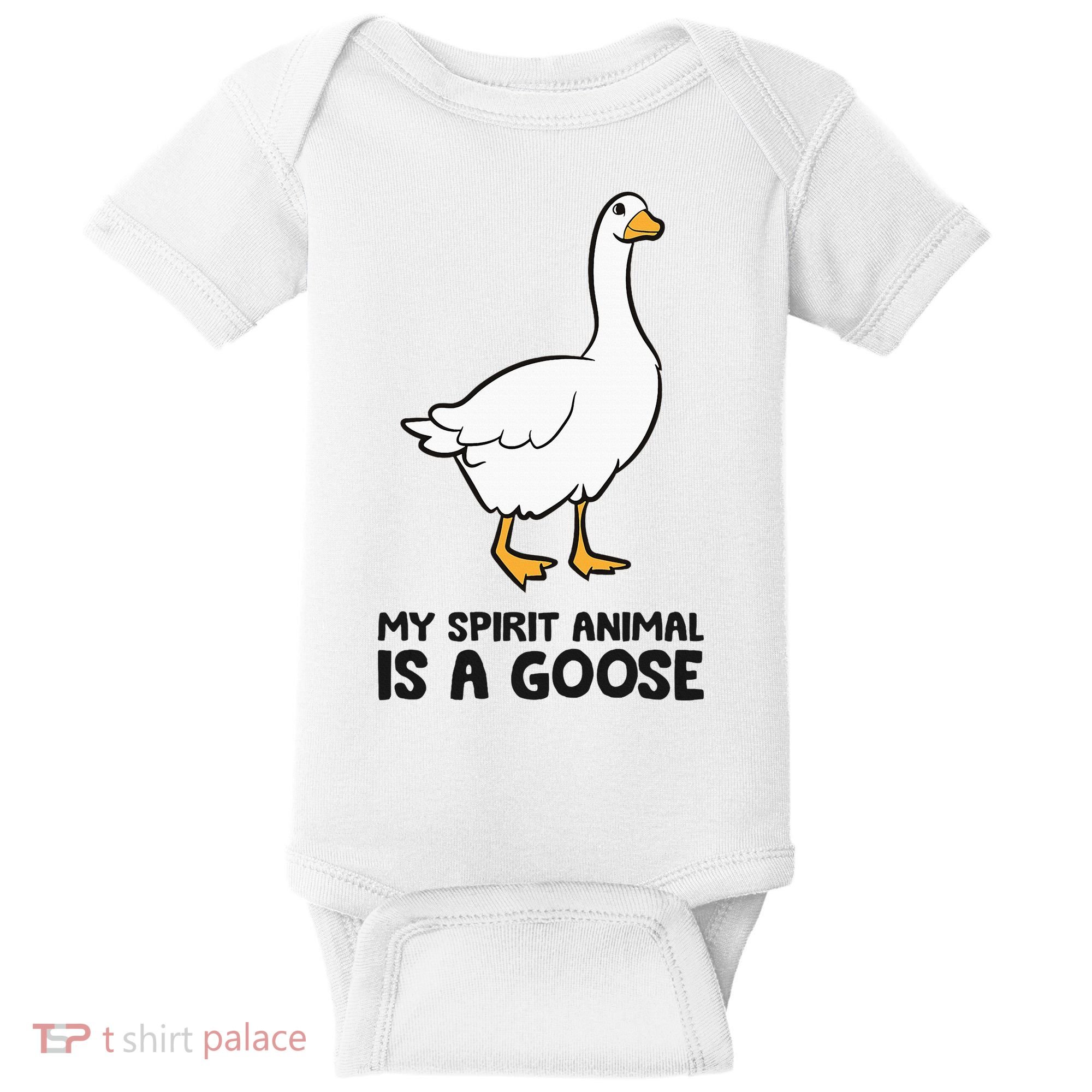 My Spirit Animal Is A Goose Baby Bodysuit