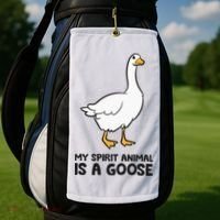 My Spirit Animal Is A Goose Golf Towel thumb 2