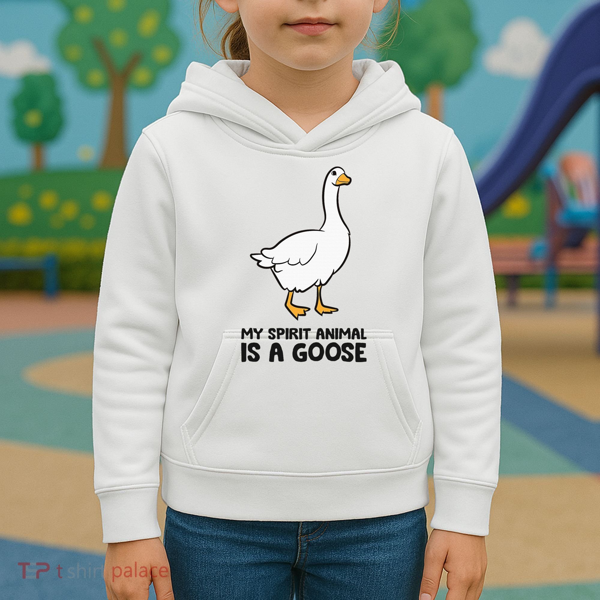 My Spirit Animal Is A Goose Kids Hoodie