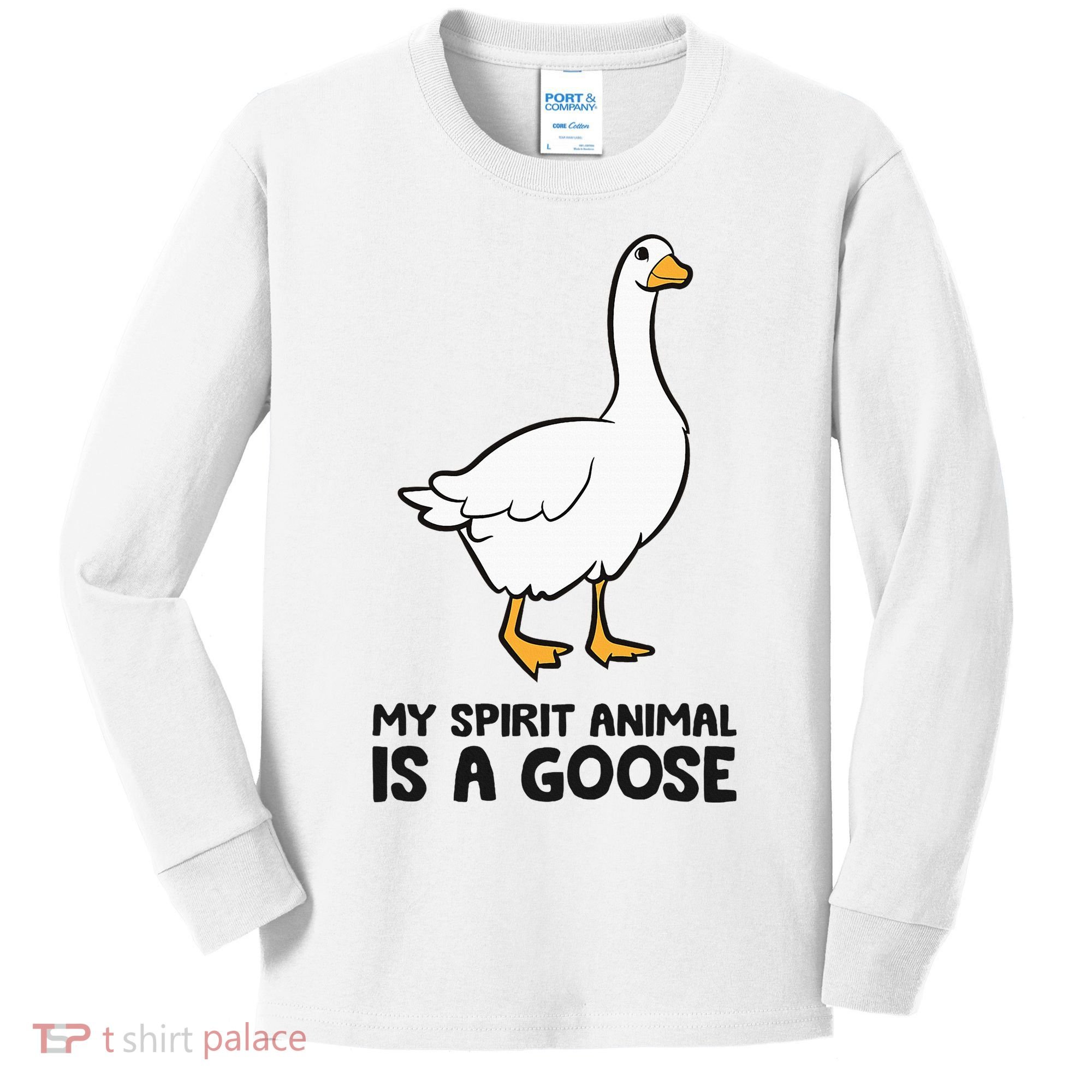 My Spirit Animal Is A Goose Kids Long Sleeve Shirt