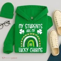My Students Are My Lucky Charms Teacher St Patricks Day Hoodie thumb 4