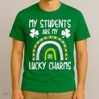 My Students Are My Lucky Charms Teacher St Patricks Day T-Shirt thumb 3