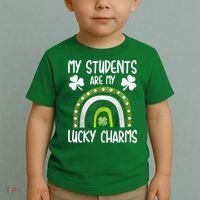 My Students Are My Lucky Charms Teacher St Patricks Day Toddler T-Shirt thumb 2