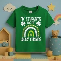 My Students Are My Lucky Charms Teacher St Patricks Day Toddler T-Shirt thumb 3