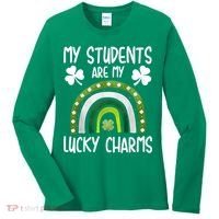 My Students Are My Lucky Charms Teacher St Patricks Day Women's Long Sleeve Shirt thumb 0
