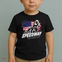 Motorcycle Speedway American Flag Flat Track Race Toddler T-Shirt thumb 2