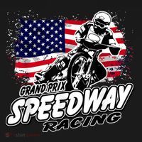 Motorcycle Speedway American Flag Flat Track Race Kids Sweatshirt thumb 2