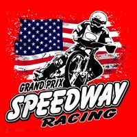 Motorcycle Speedway American Flag Flat Track Race Santa Hat thumb 1