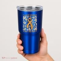 Multiple Sclerosis Awareness I Wear Orange Tumbler thumb 2