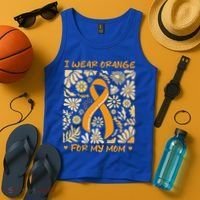 Multiple Sclerosis Awareness I Wear Orange Tank Top thumb 4