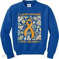 Multiple Sclerosis Awareness I Wear Orange Kids Sweatshirt thumb 0