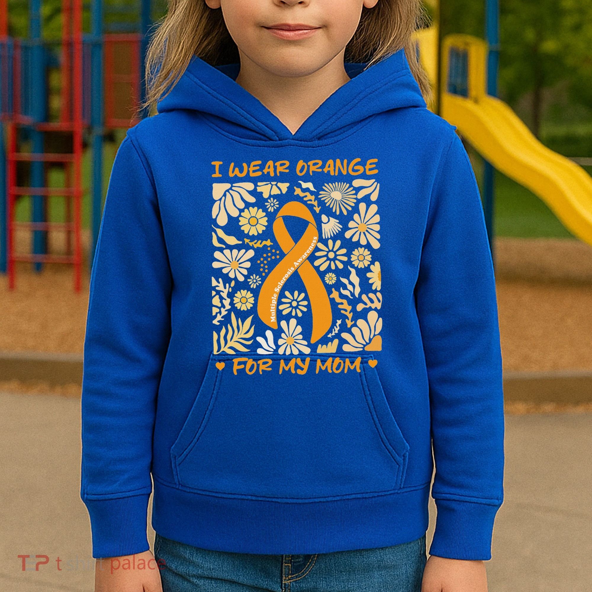 Multiple Sclerosis Awareness I Wear Orange Kids Hoodie