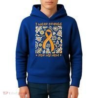 Multiple Sclerosis Awareness I Wear Orange Kids Hoodie thumb 4