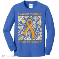Multiple Sclerosis Awareness I Wear Orange Kids Long Sleeve Shirt thumb 0