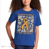 Multiple Sclerosis Awareness I Wear Orange Kids T-Shirt thumb 2