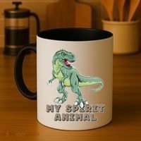 My Spirit Animal Is A T Rex Coffee Mug thumb 4
