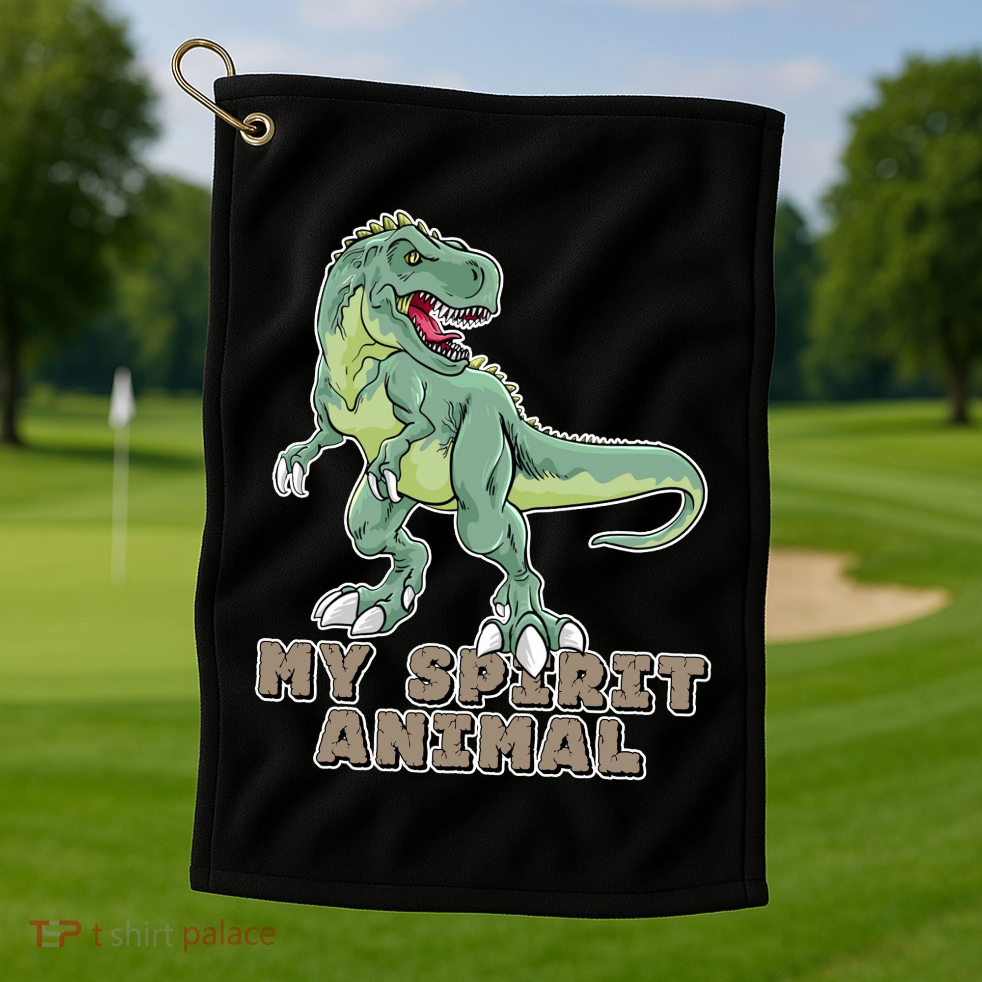 My Spirit Animal Is A T Rex Golf Towel