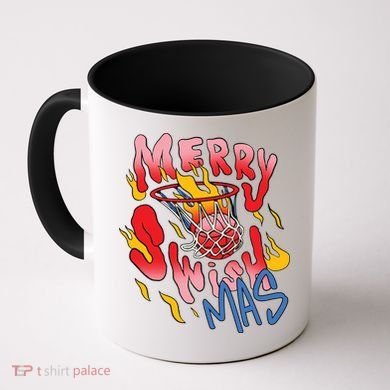 Merry Swishmas Basketball Coffee Mug
