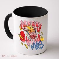 Merry Swishmas Basketball Coffee Mug thumb 0
