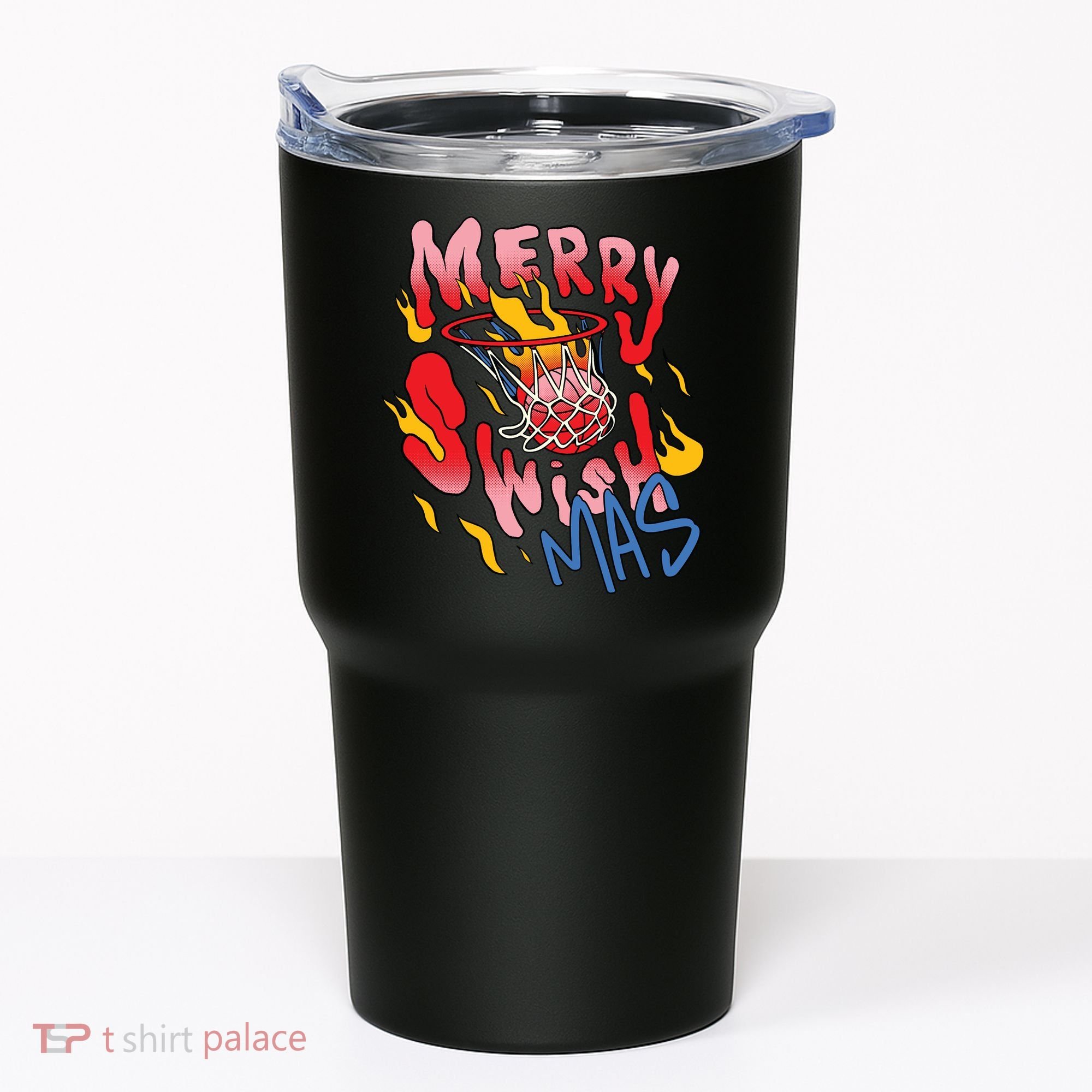 Merry Swishmas Basketball Tumbler
