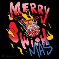 Merry Swishmas Basketball Mousepad thumb 1